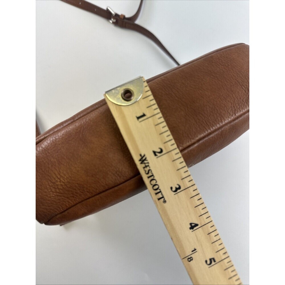Fossil Sydney Mini Crossbody Bag Purse Smooth Tan Leather Zip Around Adjustable - Picture 15 of 16